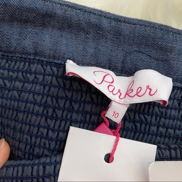 Parker Womens Jordan Striped Smocked Mini Skirt 10 - Picture 8 of 10